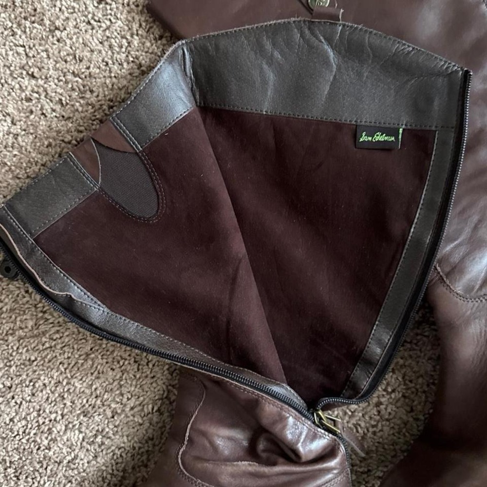Sam Edelman Chocolate Brown Riding Boot 6.5 Knee High Campus - Picture 7 of 8